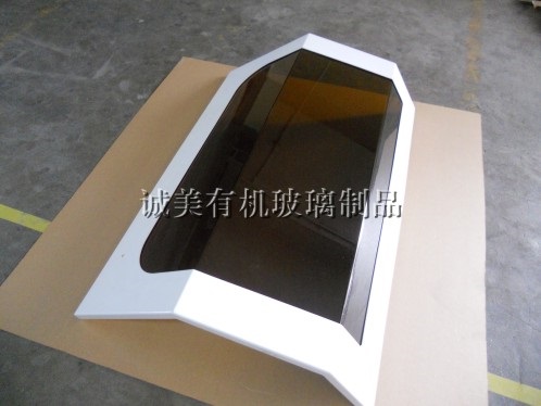 茶色压克力折弯仪器械面盖 亚克力机械挡窗 设备护罩