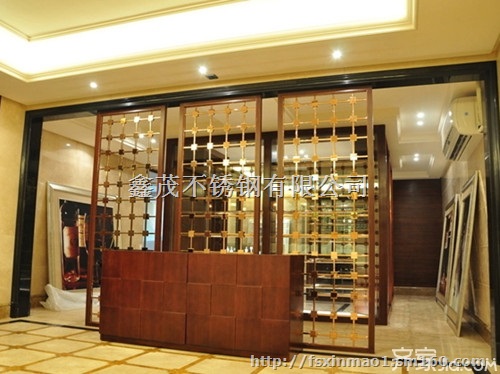 不锈钢屏风（玫瑰金不锈钢隔断）