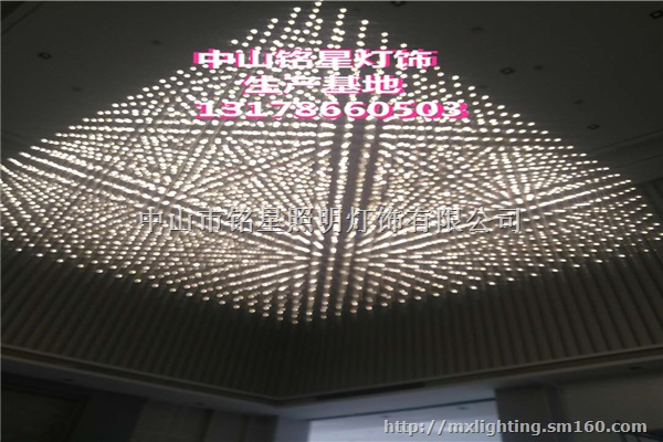 沙盘吊灯厂家铭星灯饰专业定制售楼部大堂大厅光立方灯