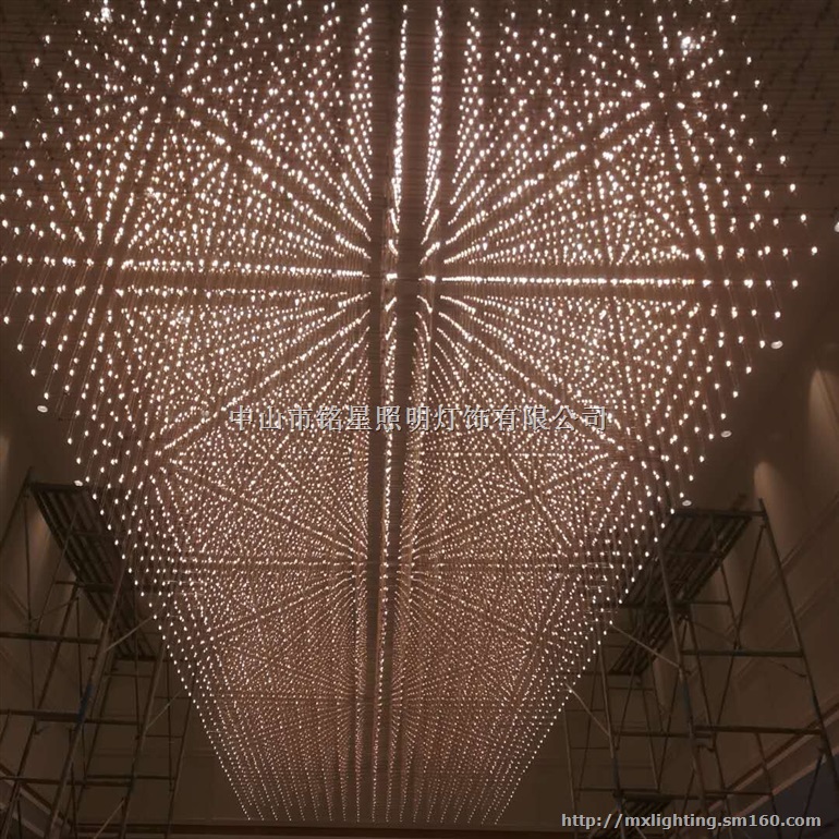 现代简约售楼部商场酒店大堂沙盘吊灯 漫天星吊灯定制