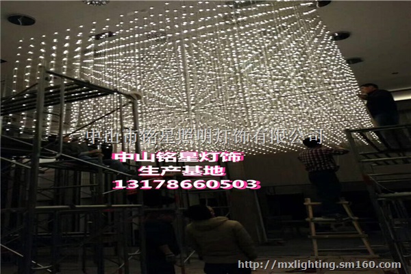 售楼部非标定制灯满天星吊灯酒店水晶吊灯工厂