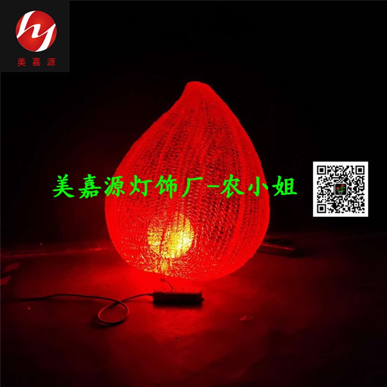 供应春节户外防水2019年热卖LED桃子造型灯