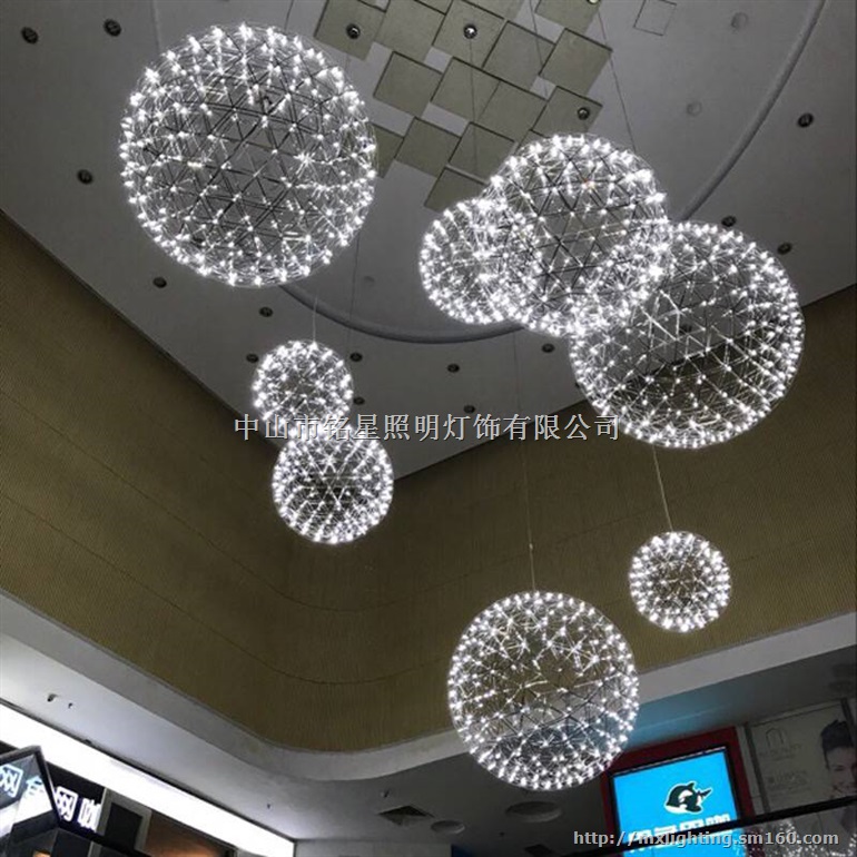 铭星灯饰 新款蒲公英灯购物广场商业空间景观美陈吊饰