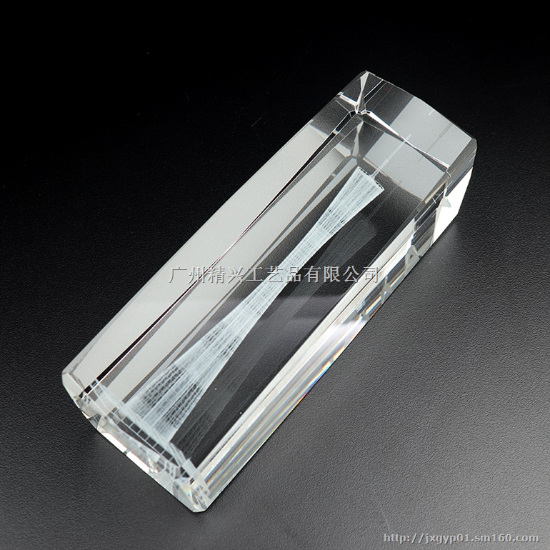 广州建筑内雕礼品,水晶内雕摆件,广州电视塔摆件