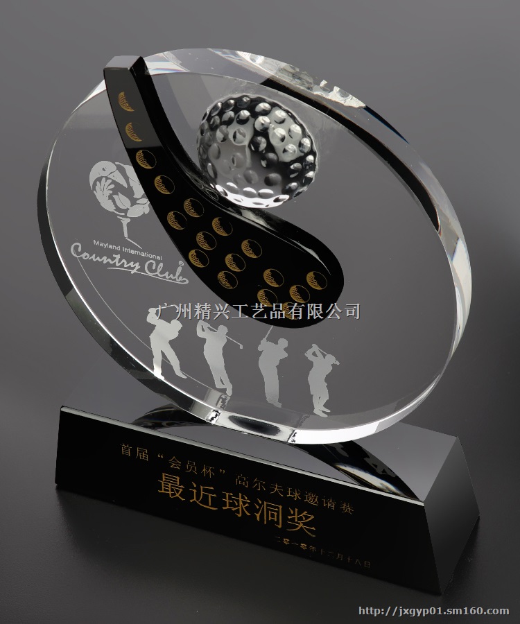 佛山高尔夫奖牌,水晶奖牌制作,高尔夫纪念品 私人