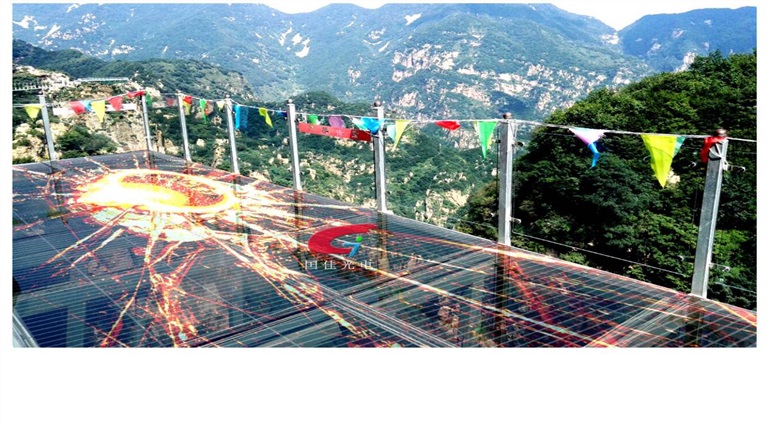 景区玻璃栈道感应LED透明屏