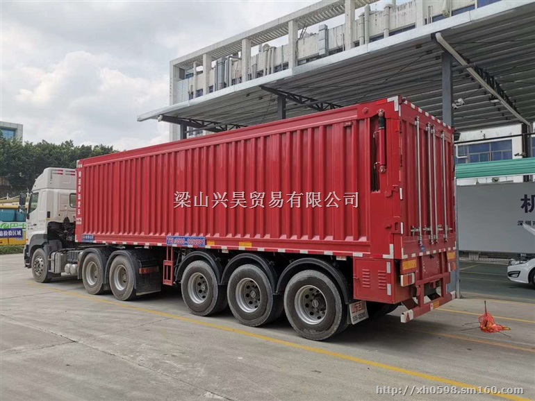 智能输送带卸货车  侧翻半挂自卸车 后翻半挂自卸车