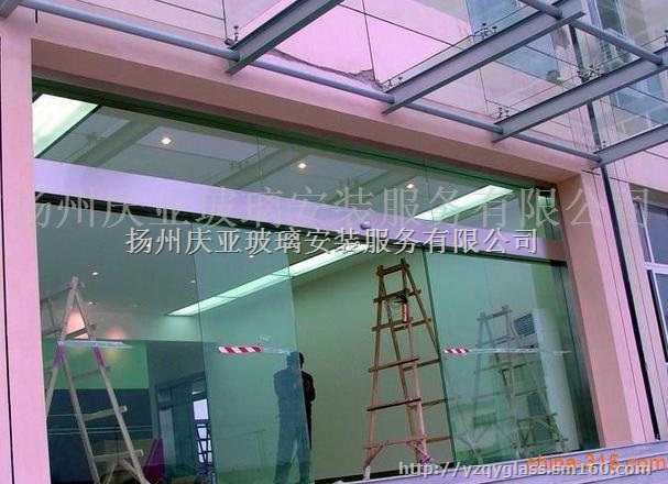 扬州庆亚松下品牌自动感应门玻璃门上门测量定做安装