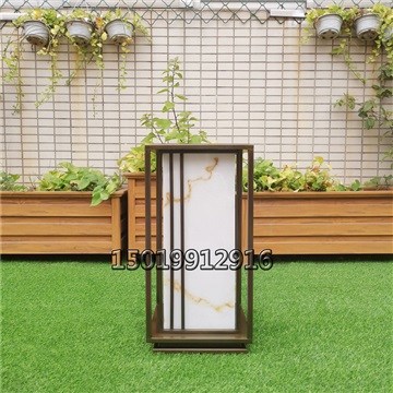 扫古铜石墩柱头灯定制户外方管中式LED草坪灯供应