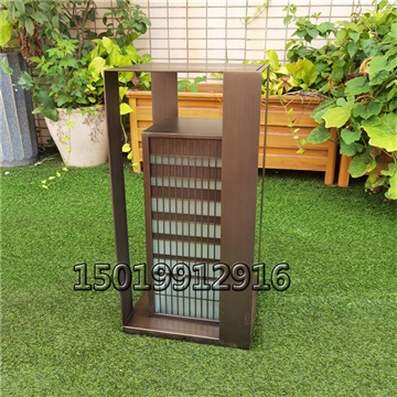 刻字led柱头灯电镀仿云石草坪灯中式景观地灯定制