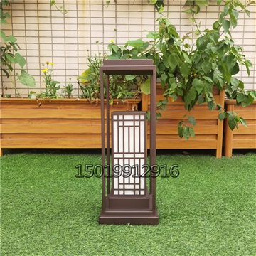 仿云石电镀草坪灯定制中式复古售楼部柱头灯供应