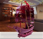 一帆风顺船花梨木船办公室落地实木摆件毕业礼物公司乔