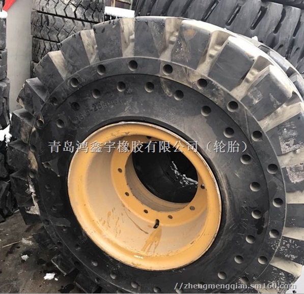 选择大铲车轮胎实心轮胎23.5-25钢圈整套批发