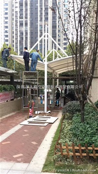 长沙蔚蓝海岸小区出入口景观膜结构