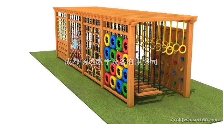 迷宫球幼儿园玩具厂,户外攀爬玩具,木质运动攀登架