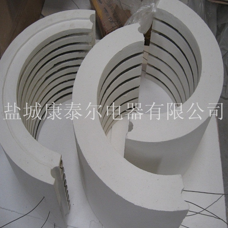 陶瓷纤维电加热圈 圆形炉膛带盖耐高温陶瓷纤维加热圈