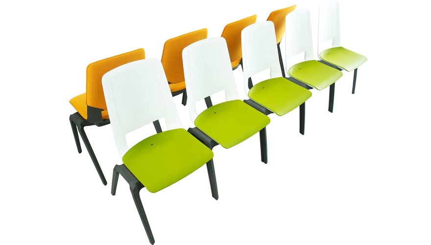 新款时尚塑料会议椅 创意塑料靠背进口餐椅 高档堆叠