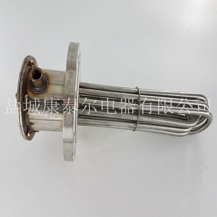 循环水箱导热油法兰加热管  不锈钢法兰水箱电加热管