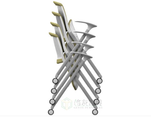 折叠塑料培训椅 观摩椅 堆叠洽谈椅 多功能折叠椅子