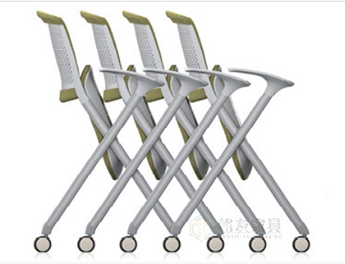 折叠塑料培训椅 观摩椅 堆叠洽谈椅 多功能折叠椅子