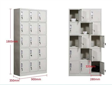 钢制柜子铁皮衣柜铁皮彩色多门储物柜厂家