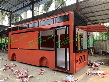 商业街售货亭，广场移动售货车，景区贩卖花车，游乐园