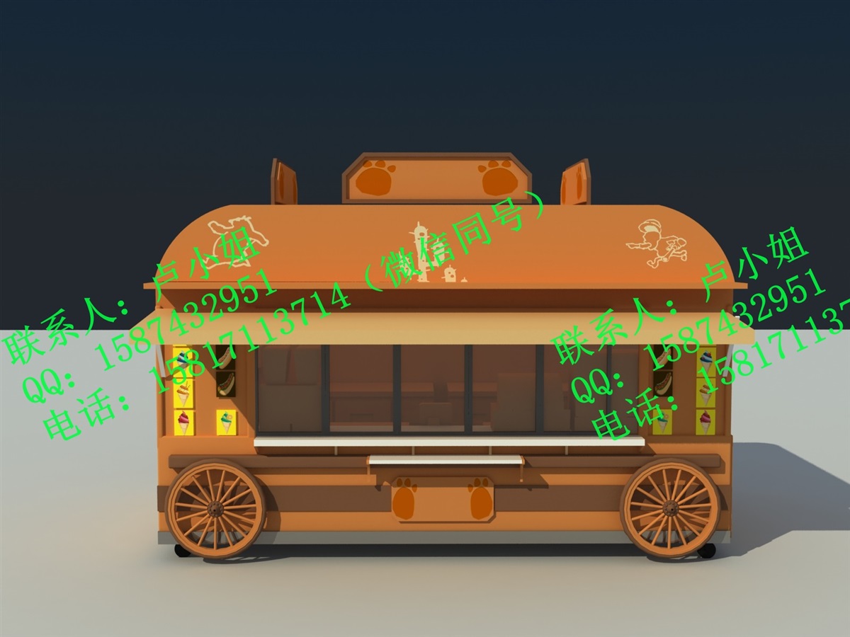 奶茶售卖亭,主题公园贩卖花车,景区售票亭,移动小卖