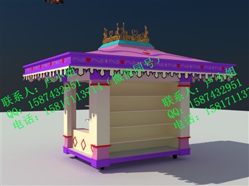 奶茶售卖亭，主题公园贩卖花车，景区售票亭，移动小卖