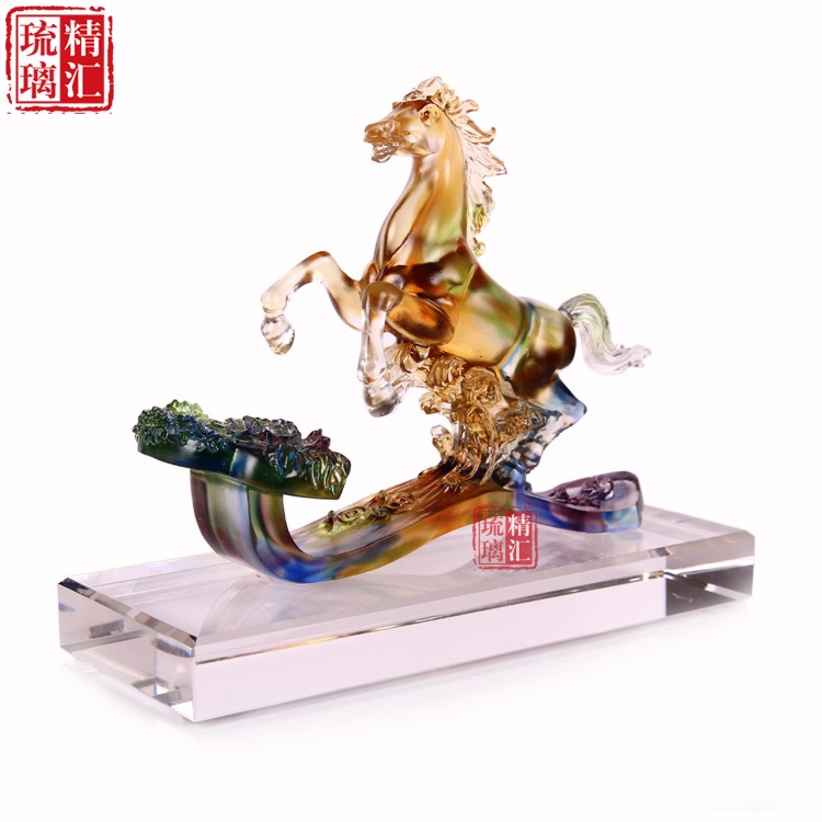 广州琉璃礼品定制 银行答谢客户礼品 琉璃如意纪念品