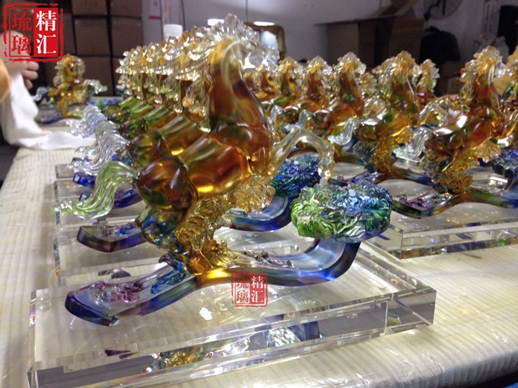 广州琉璃礼品定制 银行答谢客户礼品 琉璃如意纪念品