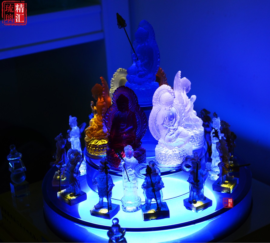 琉璃药师坛城佛像 佛堂寺庙琉璃药师七佛 十二药叉