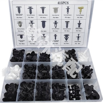 盒装415PCS汽车塑料卡扣汽车门板内衬保险杠扣门