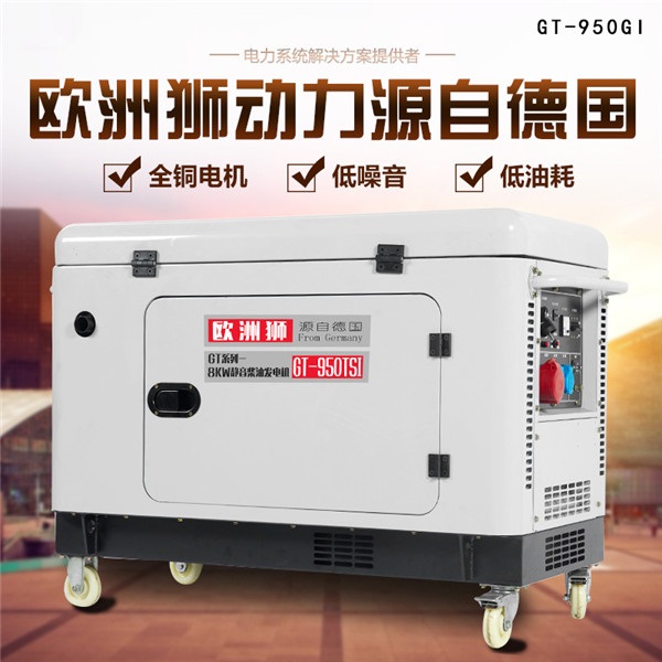 欧洲狮动力8kw柴油发电机四轮小型