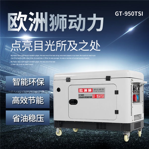 欧洲狮动力8kw柴油发电机四轮小型