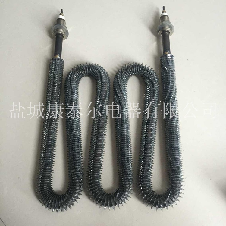 不锈钢翅片加热管 空气干烧散热片加热管 非标定做