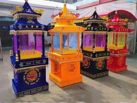 丧事抬骨灰盒的轿子大气