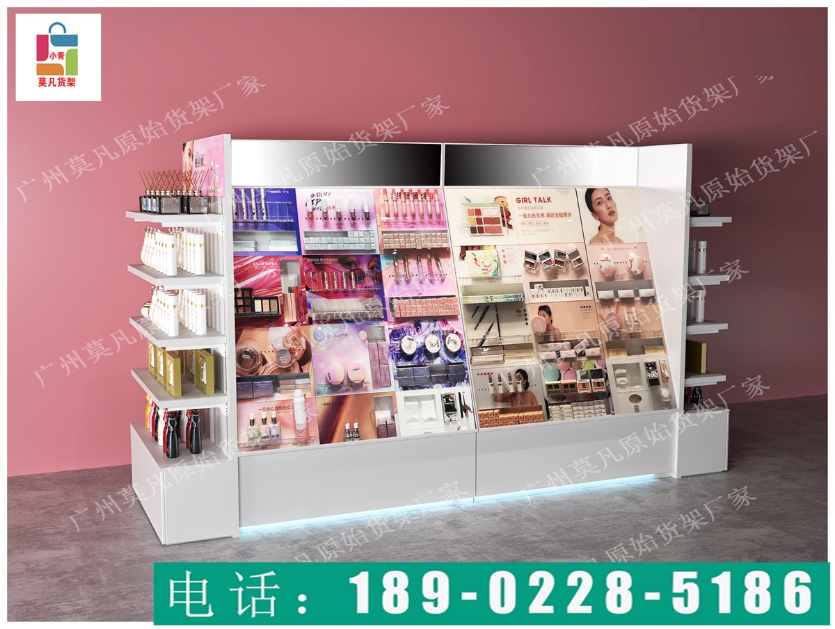 NOME店面装修风格时尚,调色师化妆品店货架,三福