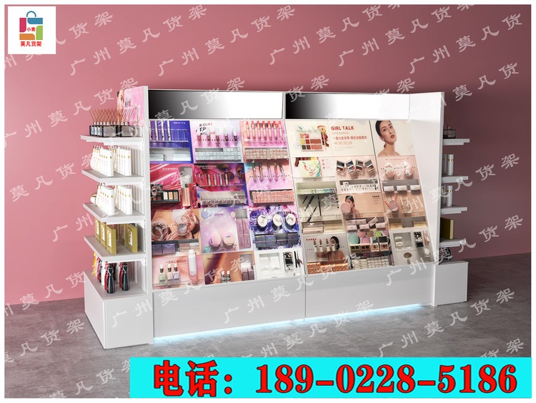网红化妆品店货架,调色师化妆品店货架,诺米货架厂家
