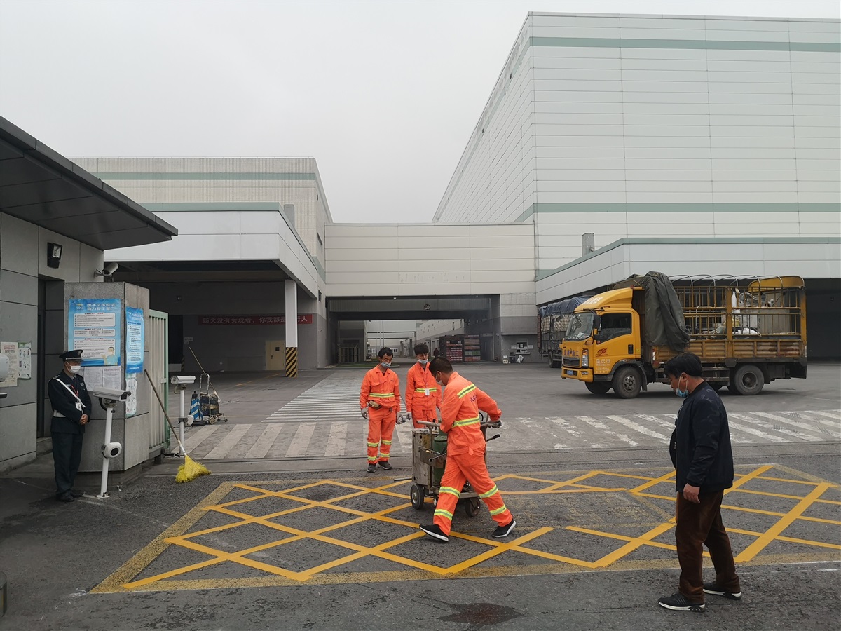 江津工厂车间划线 重庆热熔振荡标线施工公司