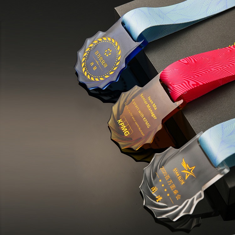 挂绳奖章 挂脖奖牌 小奖牌 运动奖牌定制 琉璃新款