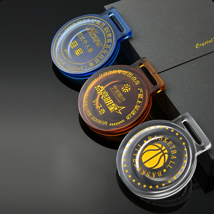 挂绳奖章 挂脖奖牌 小奖牌 运动奖牌定制 琉璃新款