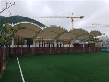 篮球场膜结构雨棚