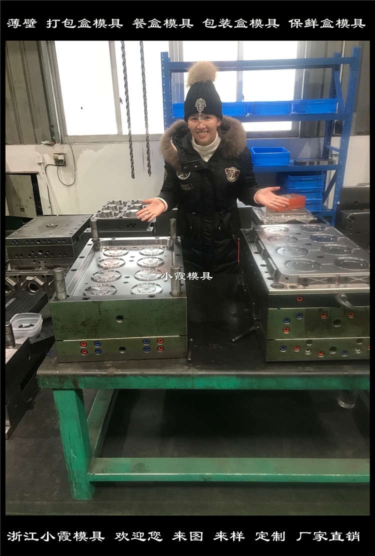 ?方形中式五格餐模具，饭盒模具，打包盒模具自己开模