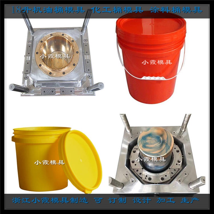 浙江塑胶模具公司 专业做21L乳胶桶塑胶模具制造