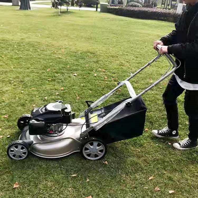 玉溪市自走式汽油草坪机4kw手推修草机