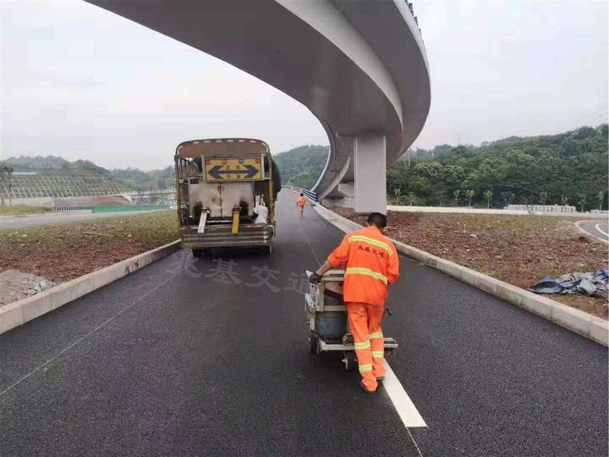 潼南马路划线 重庆小区公路热熔划线公司