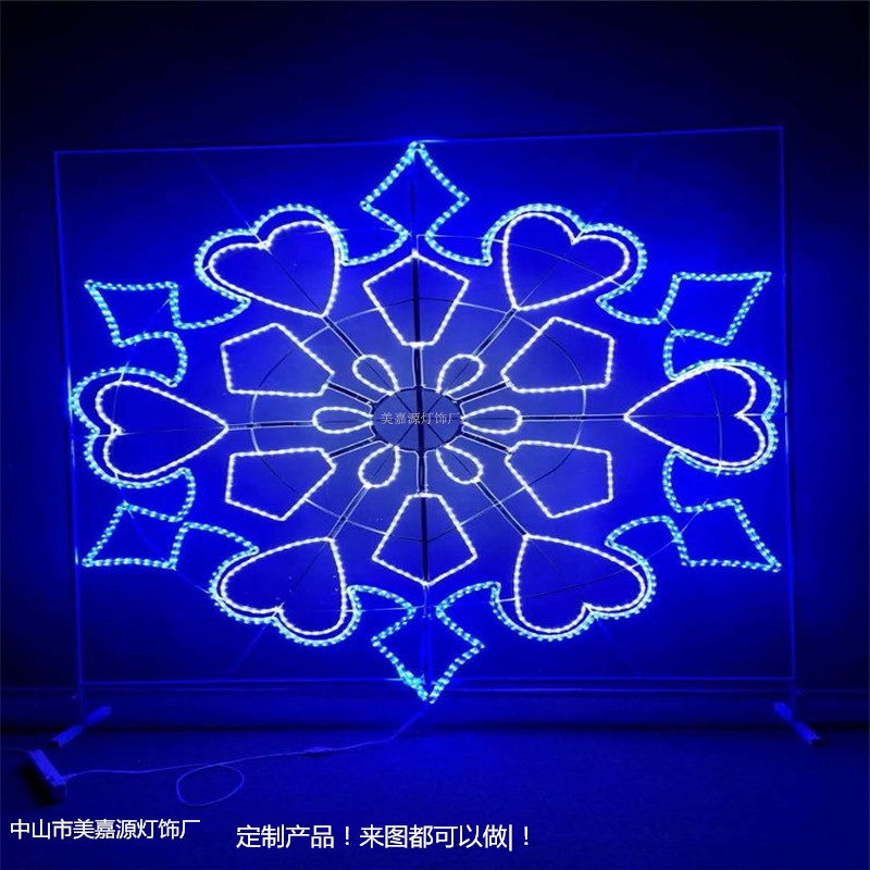 LED灯杆造型,雪花灯,灯杆上装的雪花灯