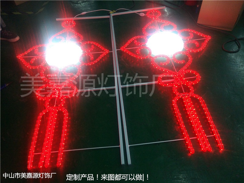 led灯光造型灯，灯杆上装的灯笼，led发光造型灯