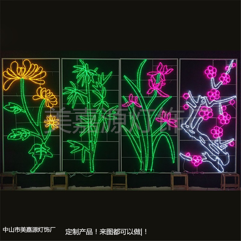 路灯杆挂件，路灯杆挂件彩灯，路灯杆挂件雪花灯