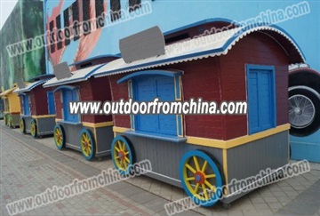 景区餐饮小吃售卖花车 侏罗纪恐龙主题小商品零售花车